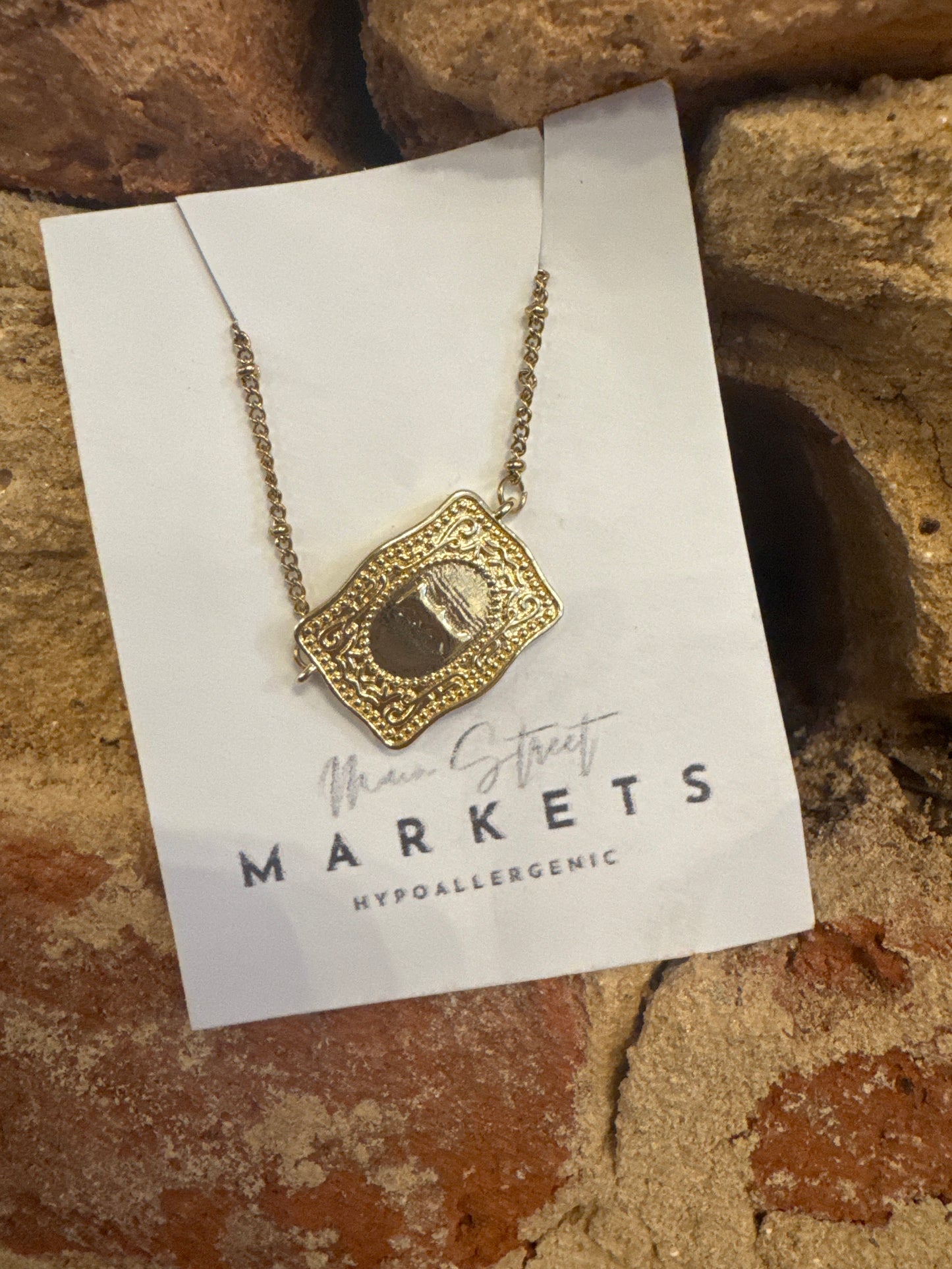 Initial Letter Buckle Necklace