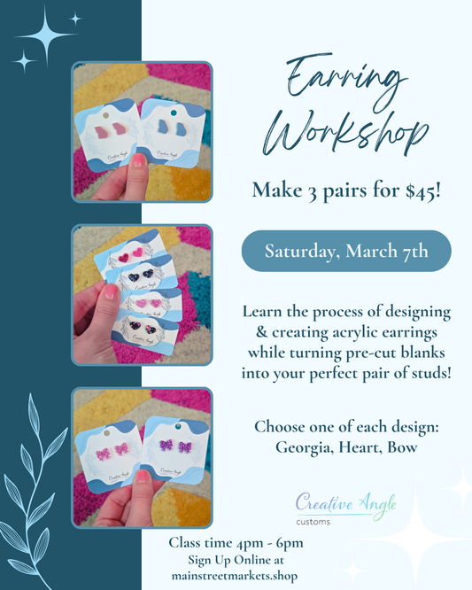 3/07/26 Earring Workshop - Dallas, GA