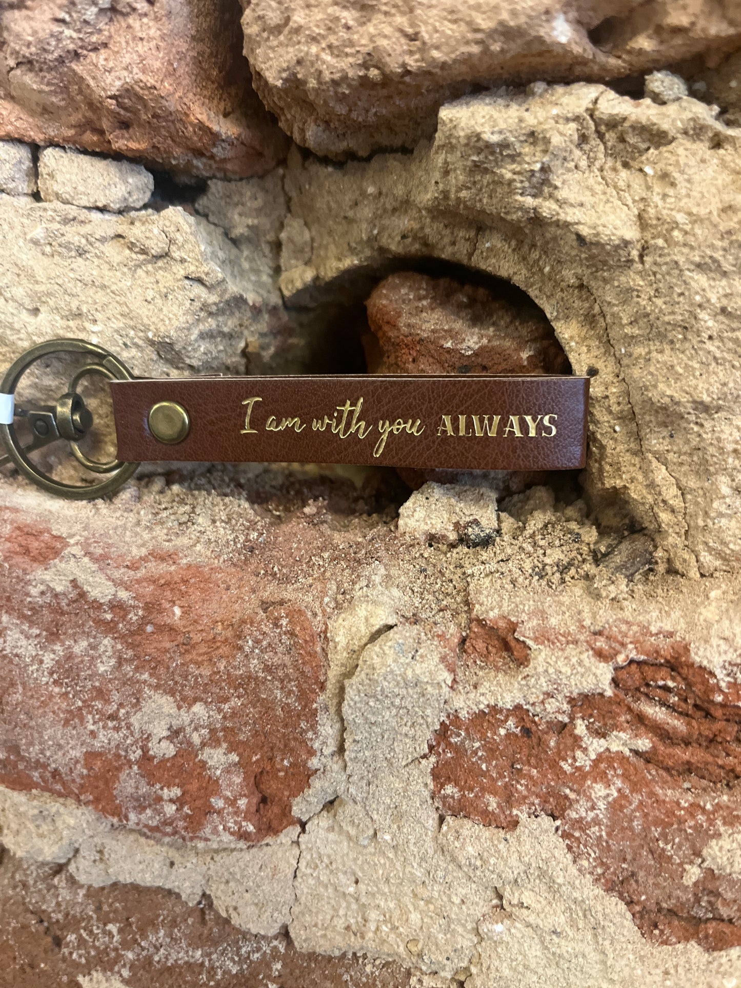 Leather Christian Keychains