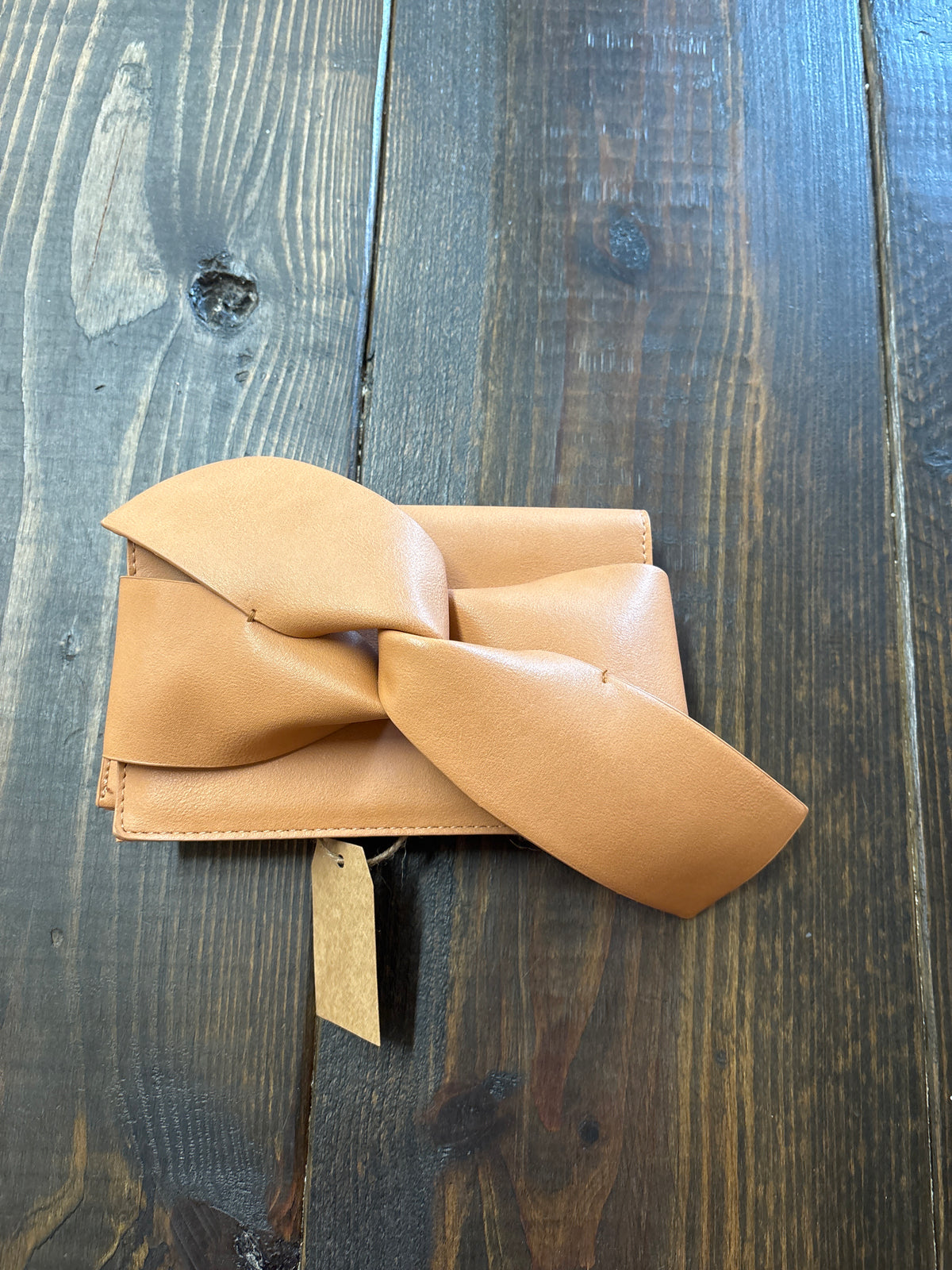 Vegan Leather Bow Clutch