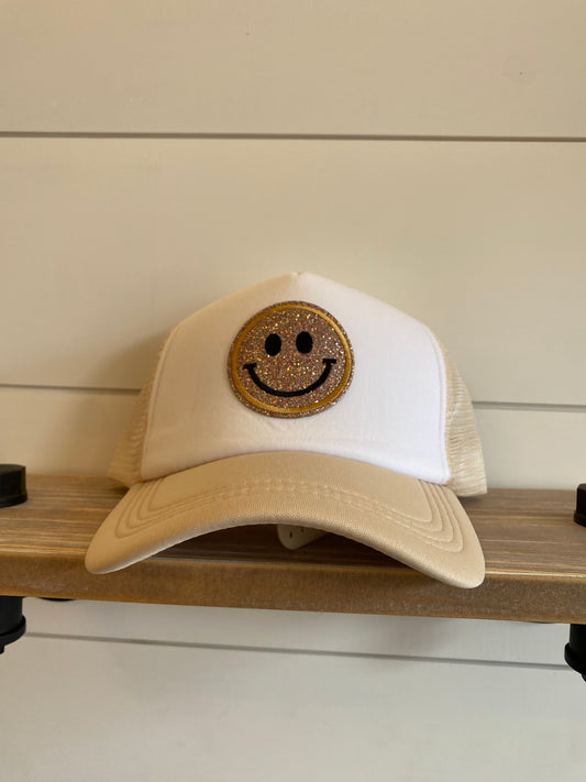 Assorted Happy Face Patch Hat