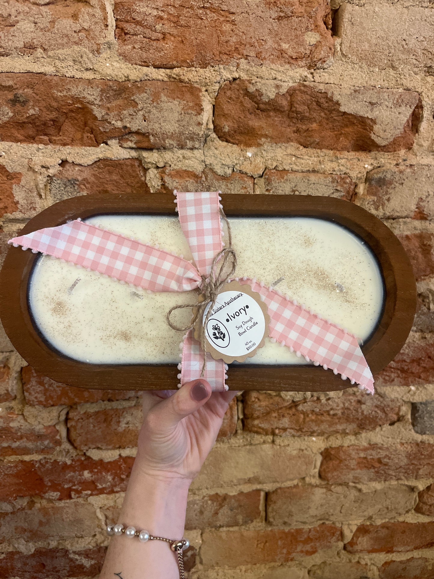 Ivory Soy Dough Bowl Candle