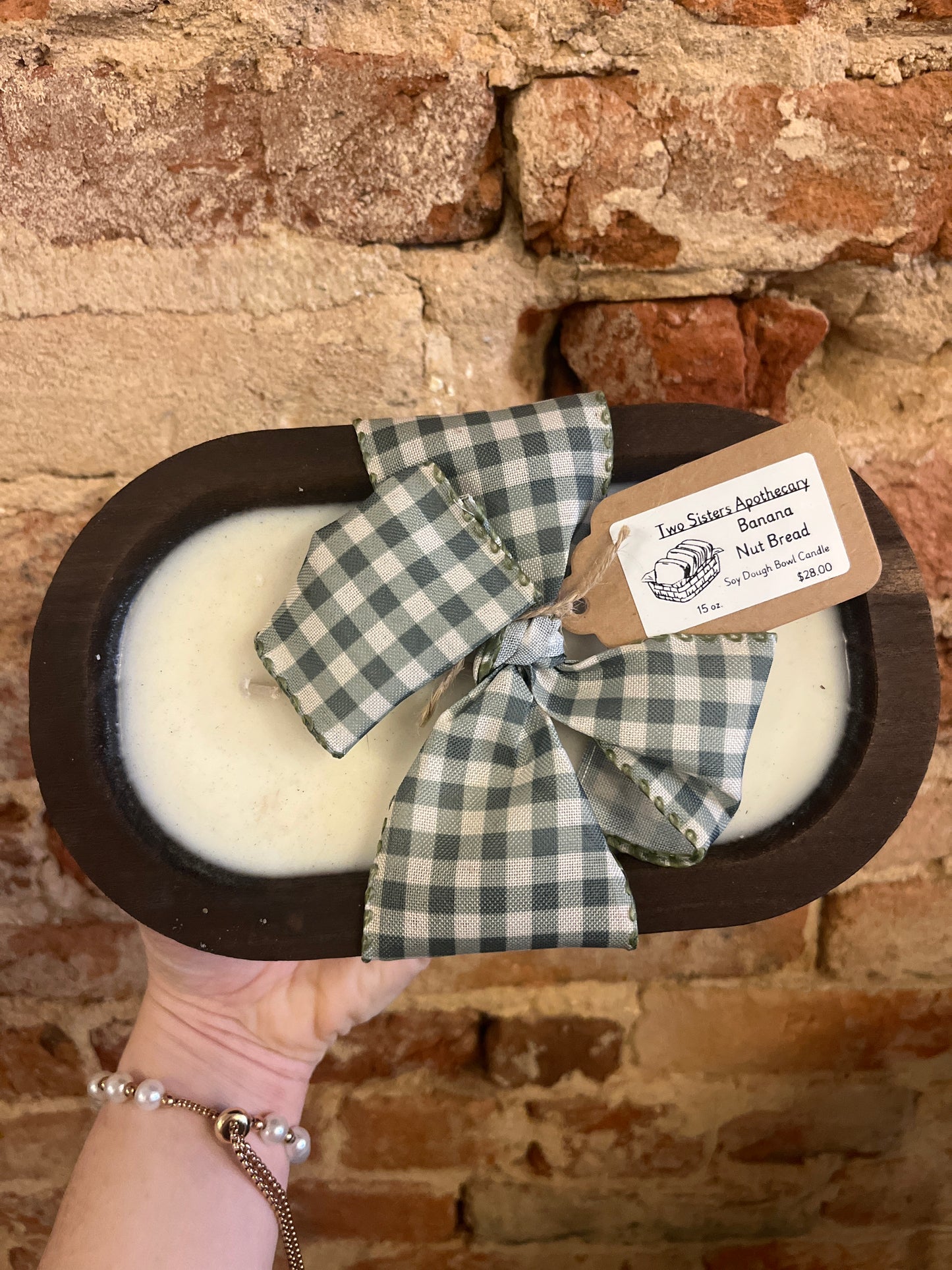 Banana Nut Bread Soy Dough Bowl Candle