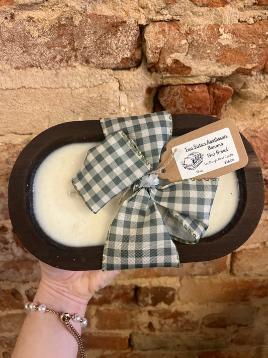 Banana Nut Bread Soy Dough Bowl Candle