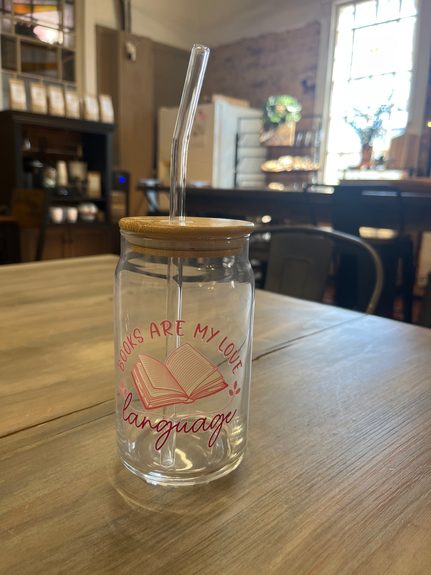 Glass Tumblers with Straws