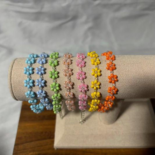 Flower Beaded Bracelets