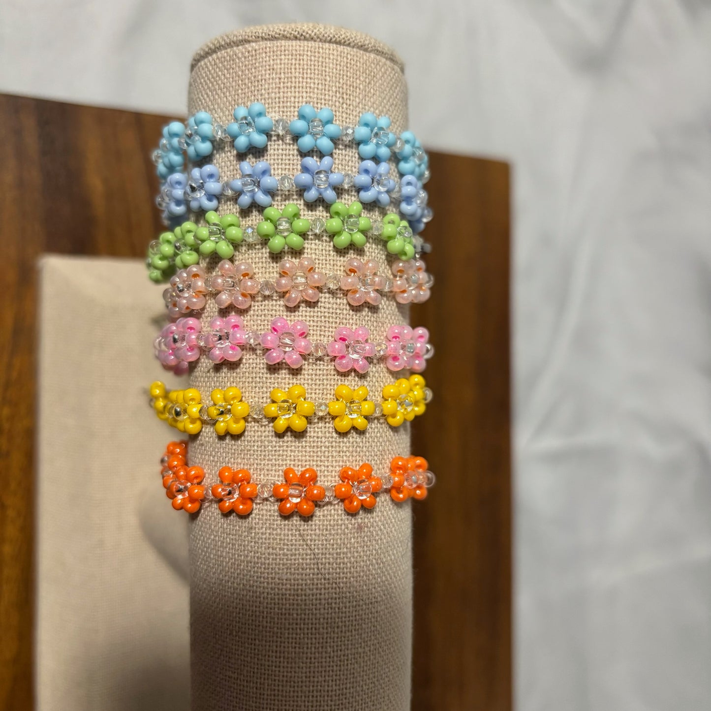 Flower Beaded Bracelets