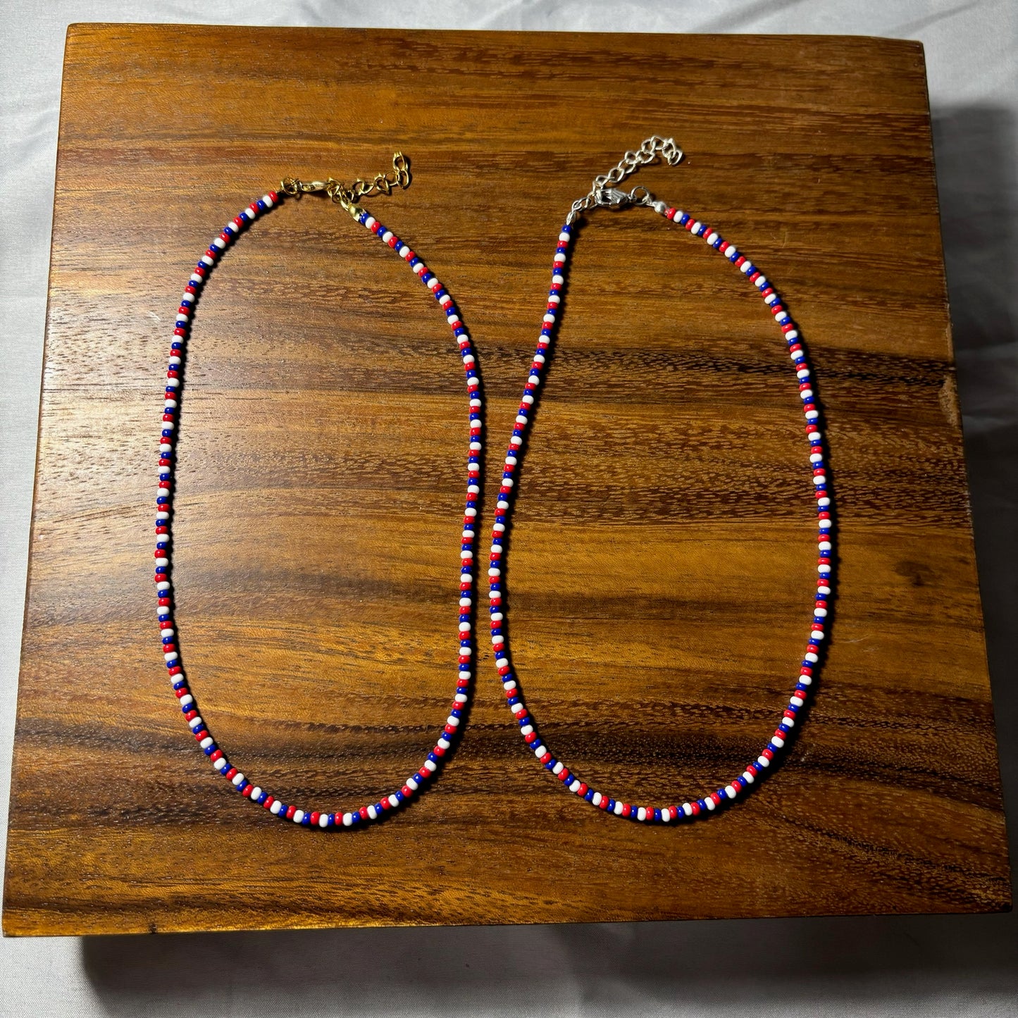 Fourth of July Beaded Necklace