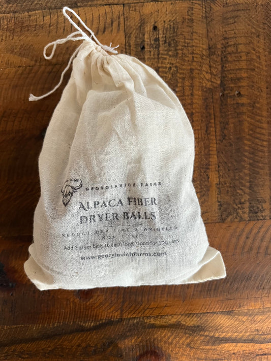 Alpaca Fiber Dryer Balls (pack of 3)