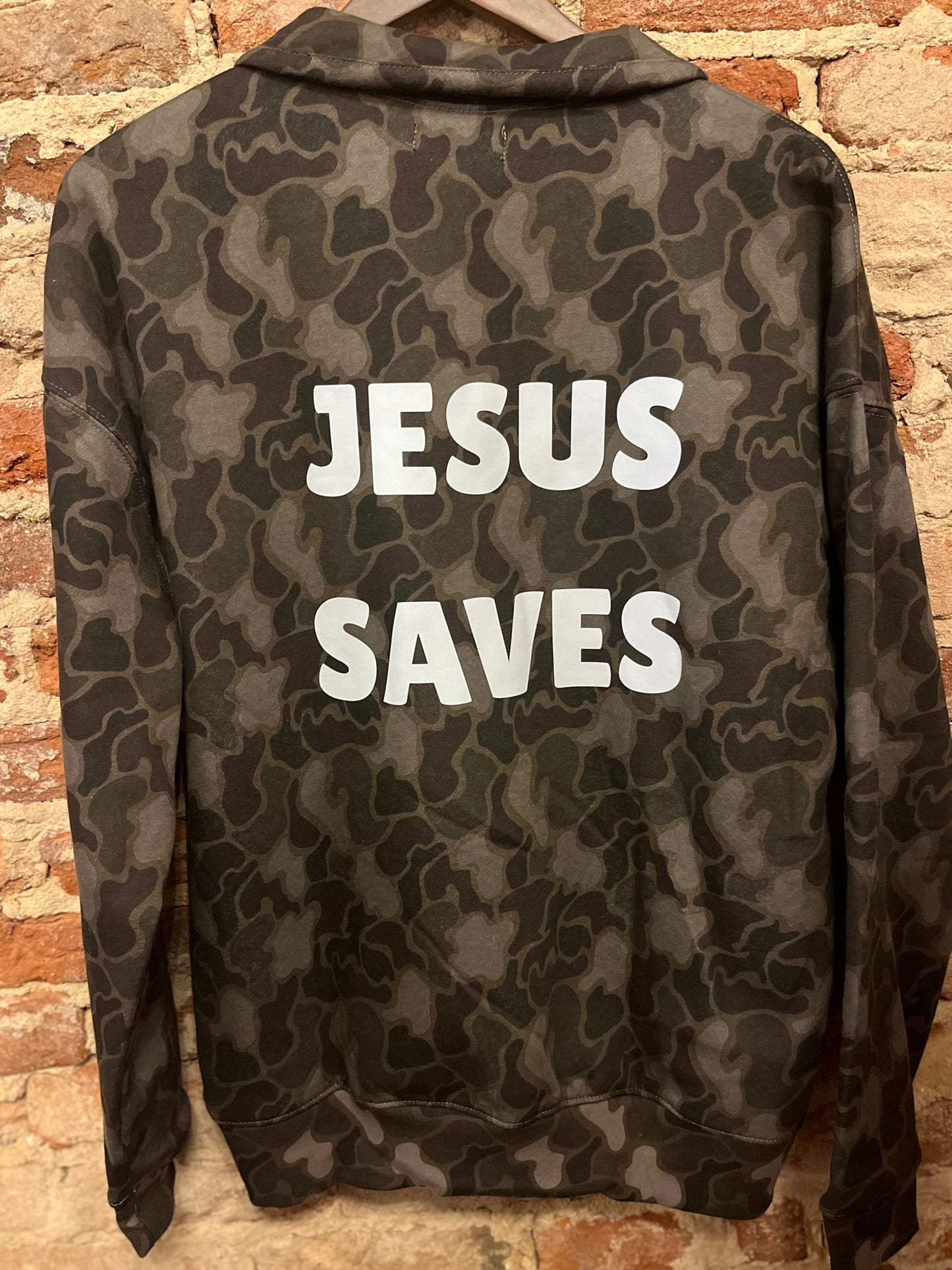 Brown Camo Jesus Saves