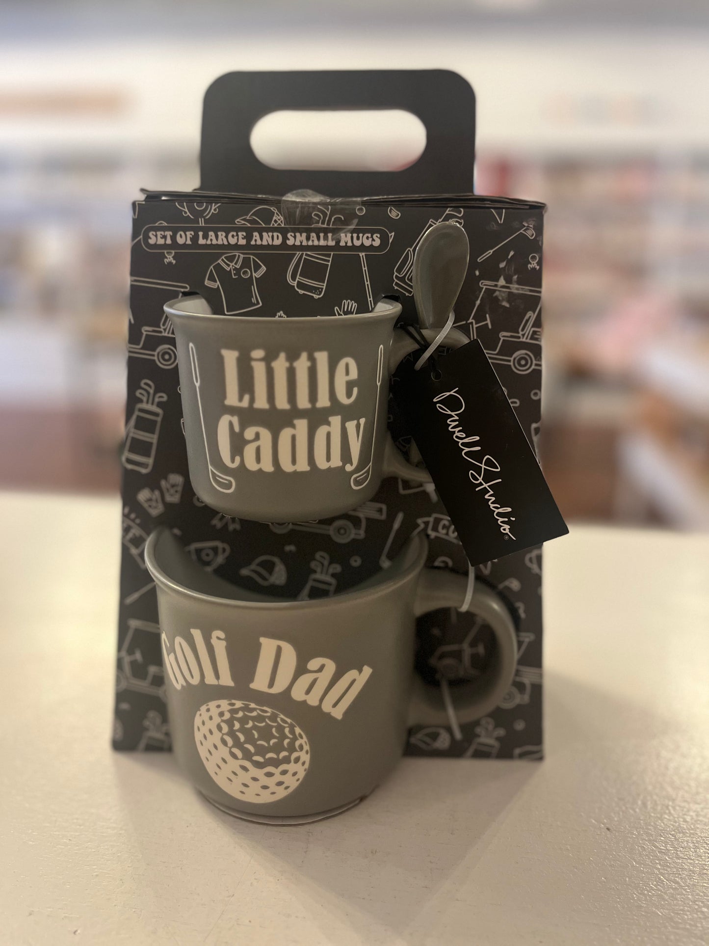 Golf Dad and Little Caddy Mug Set