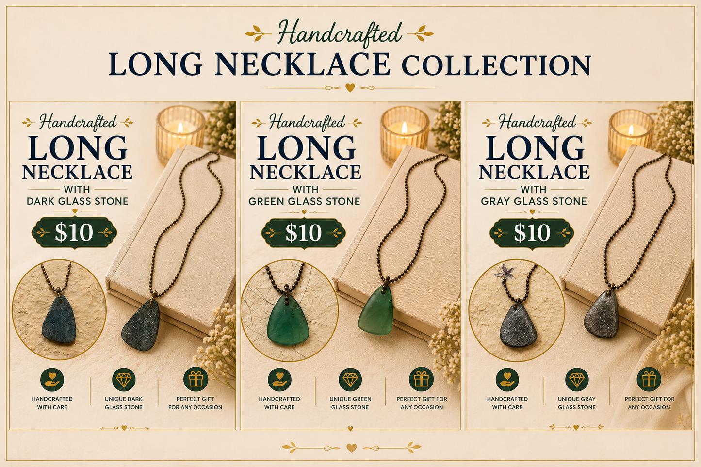 Long Glass Necklace