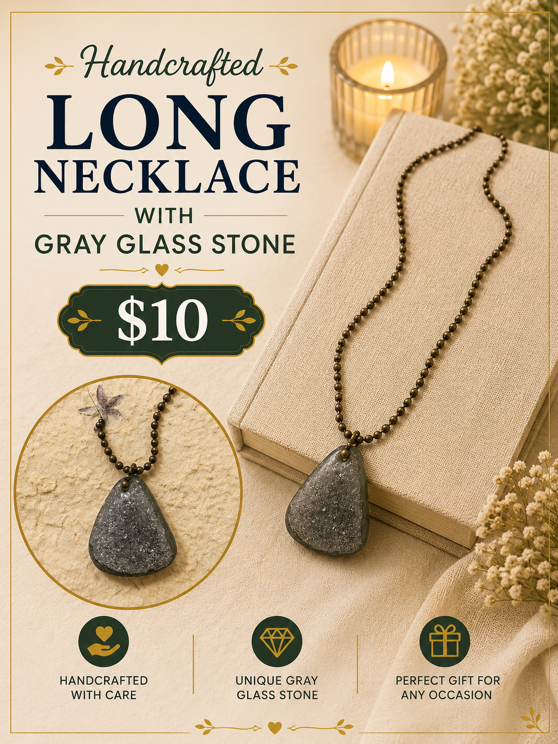 Long Glass Necklace