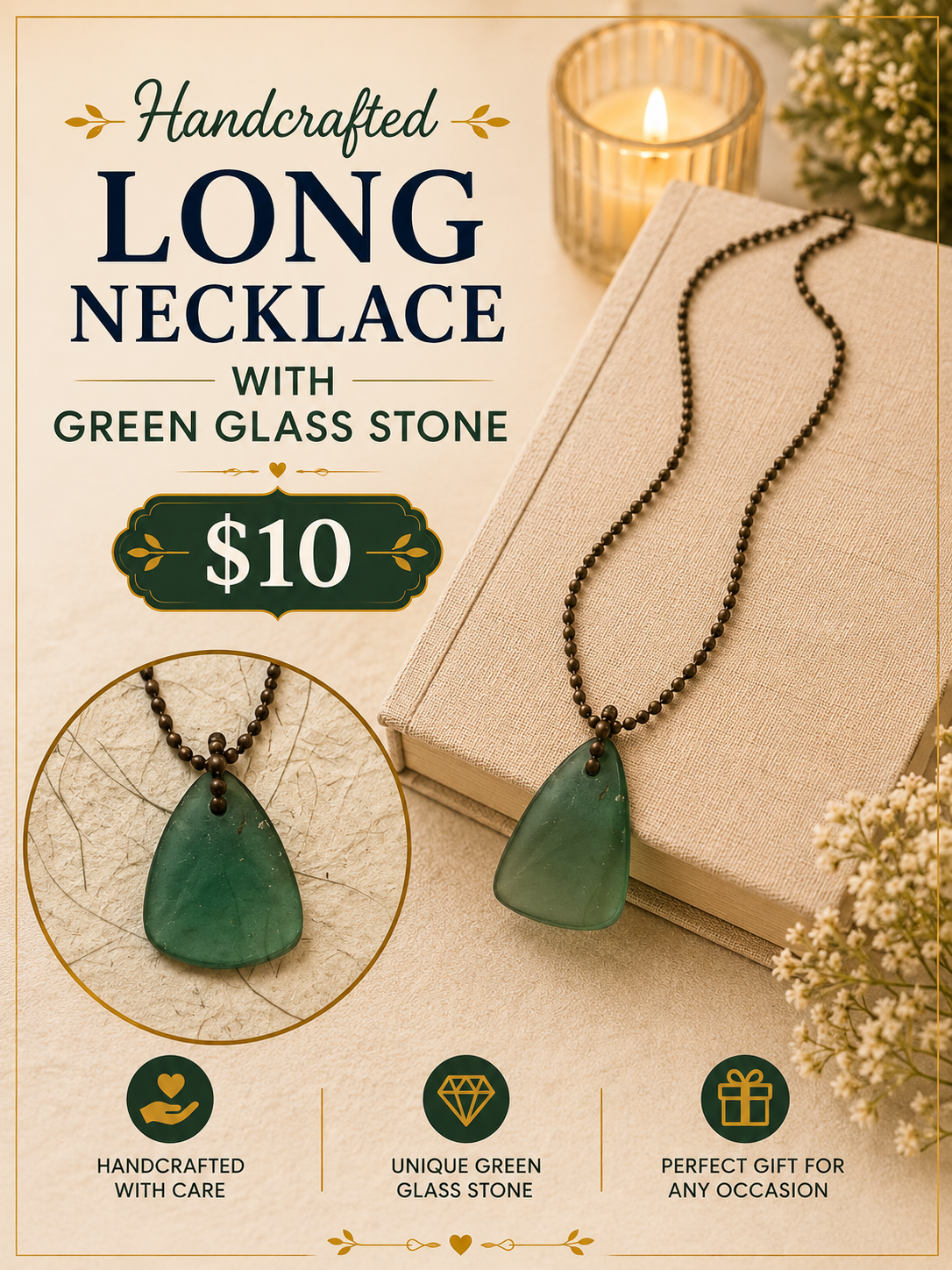 Long Glass Necklace