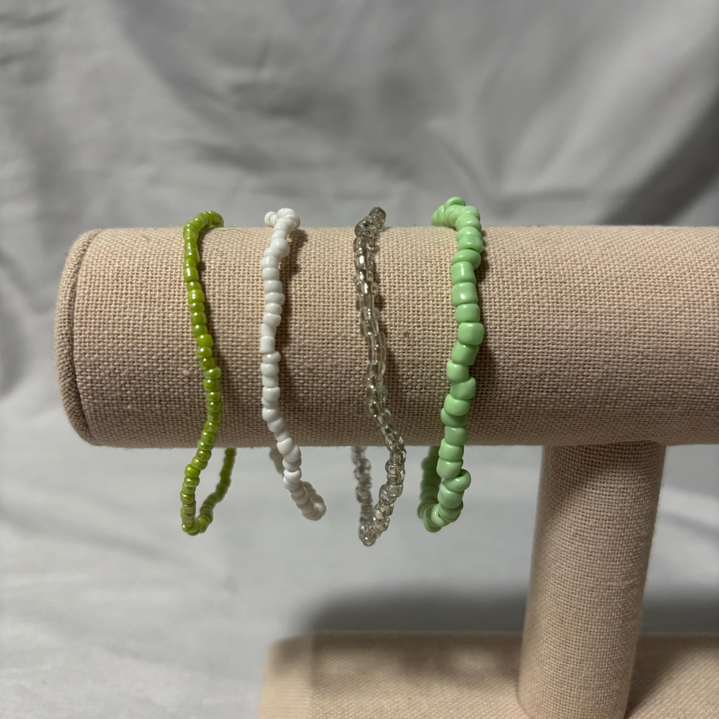 Green & White Bracelet Set