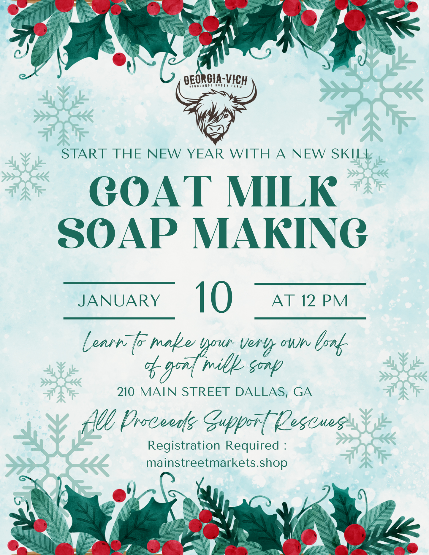 01/10/26 - Goat Milk Soap Making Class - Dallas, Ga