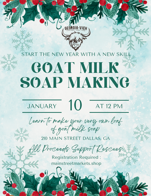 01/10/26 - Goat Milk Soap Making Class - Dallas, Ga