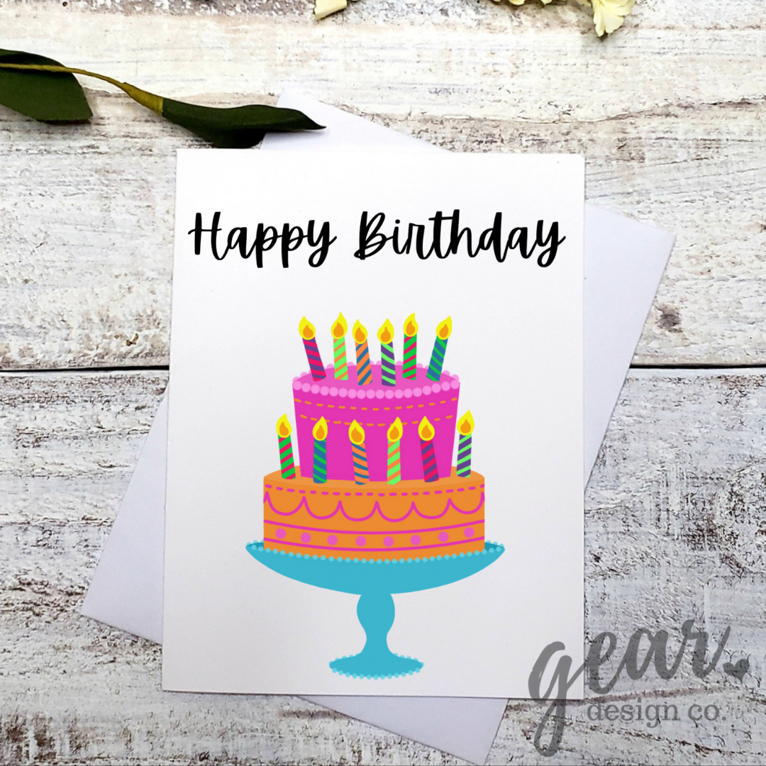 Happy Birthday Cake Card