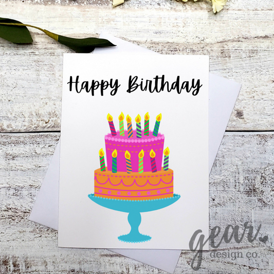 Happy Birthday Cake Card