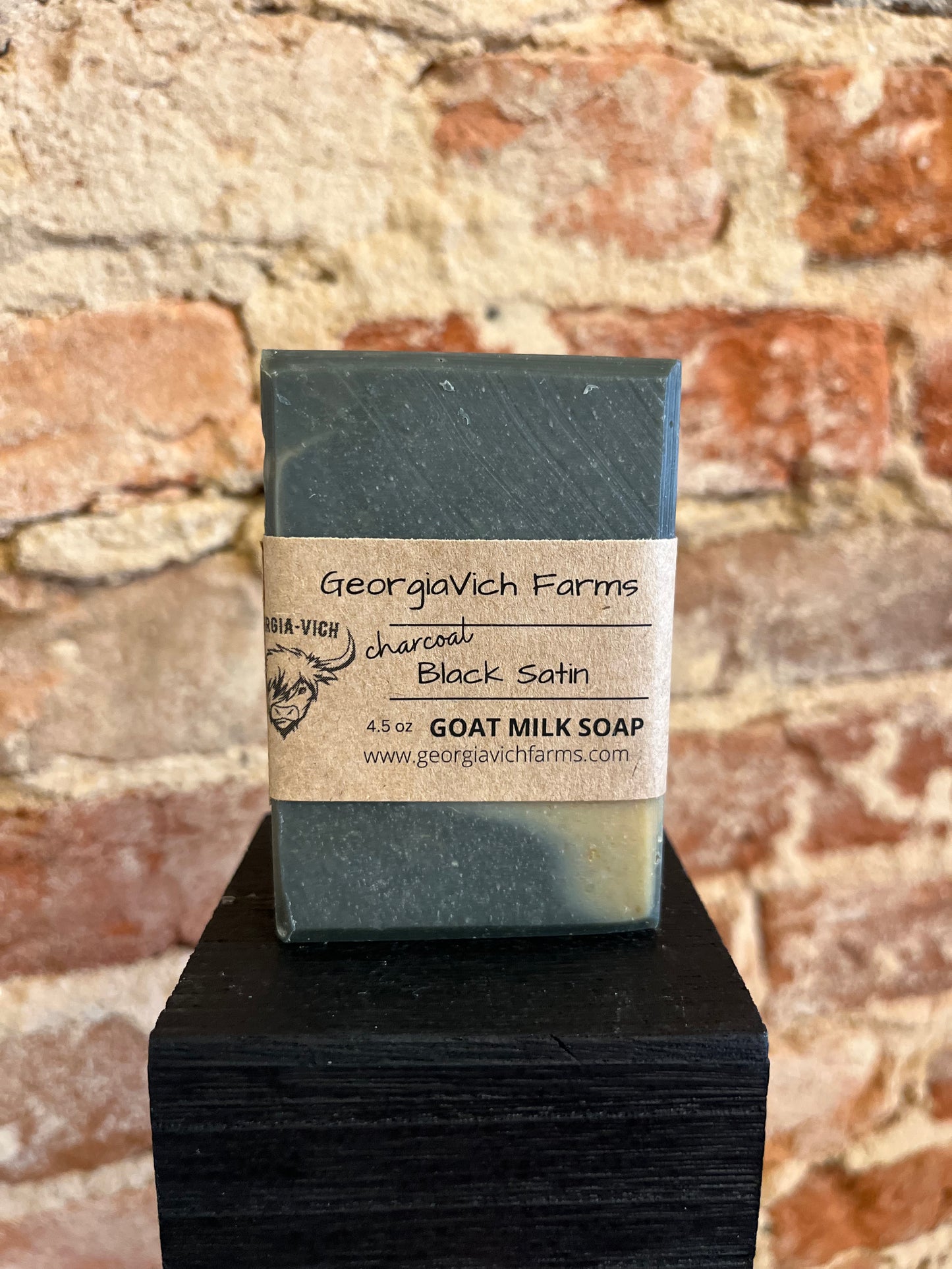 Charcoal Black Satin Goat Milk Soap