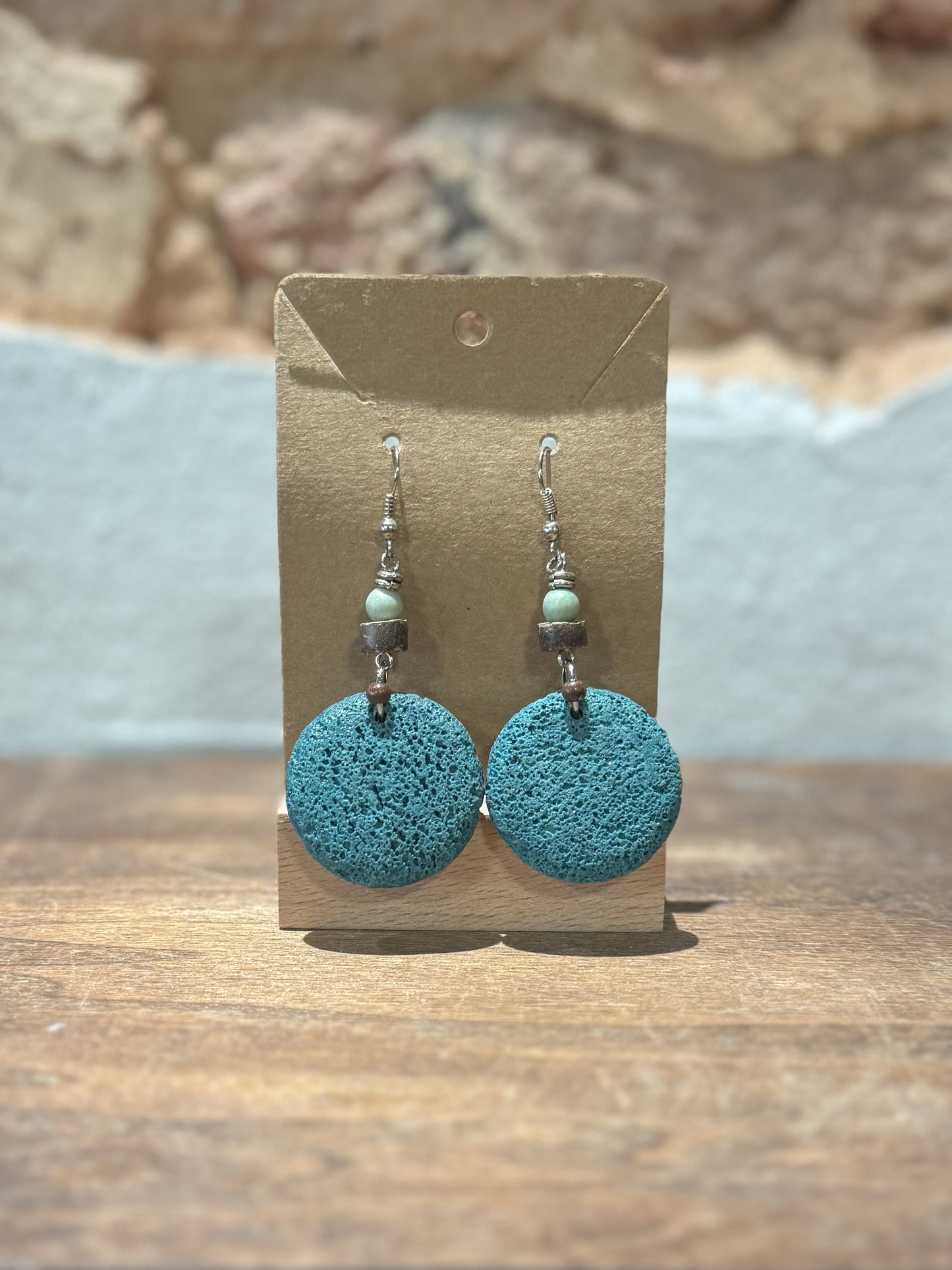 Blue Lava Rock Earrings