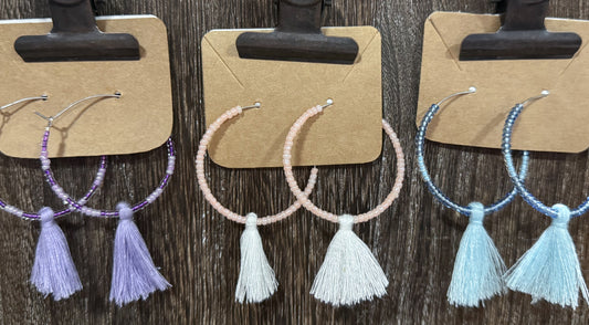 Tassel Hoop Earrings