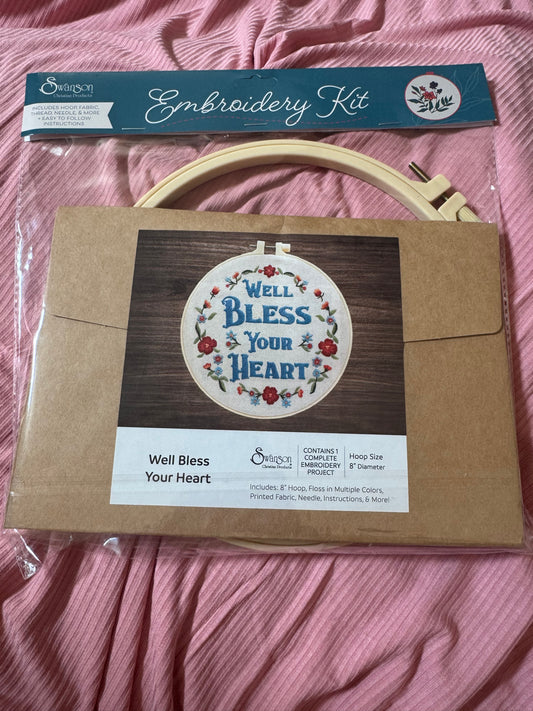Bless Your Heart Embroidery Kit