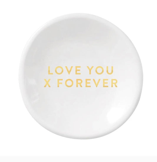 Love You Forever Earrings and Ring Dish