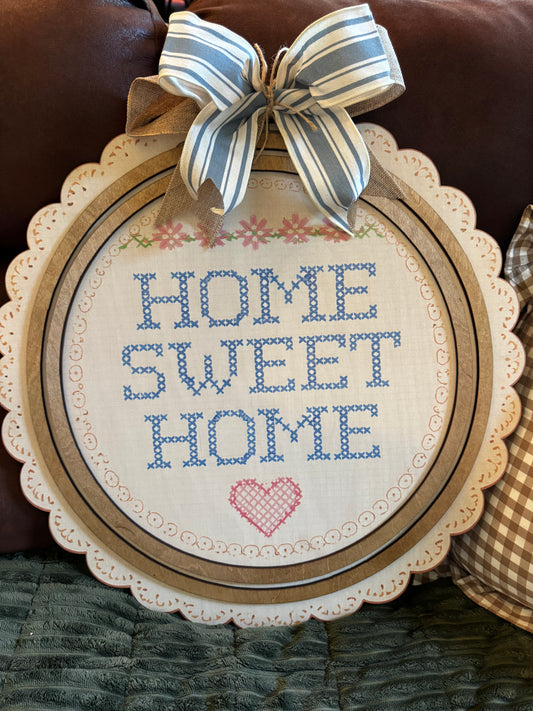 Home Sweet Home Cross Stitch Sign