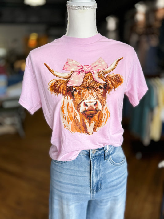 Coquette Highland Cow T-Shirt