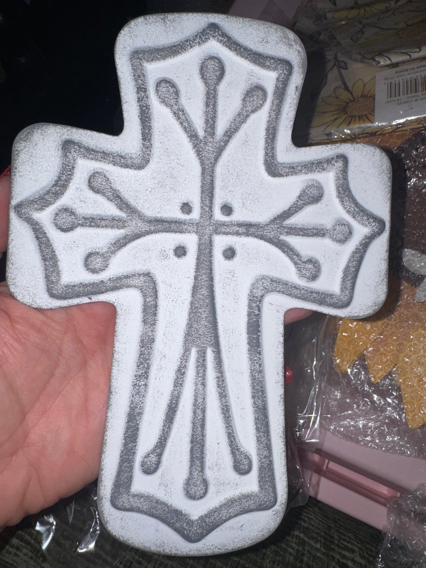Distressed Metal Cross