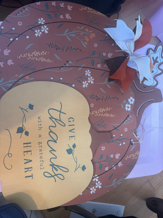 Give Thanks With A Grateful Heart Sign