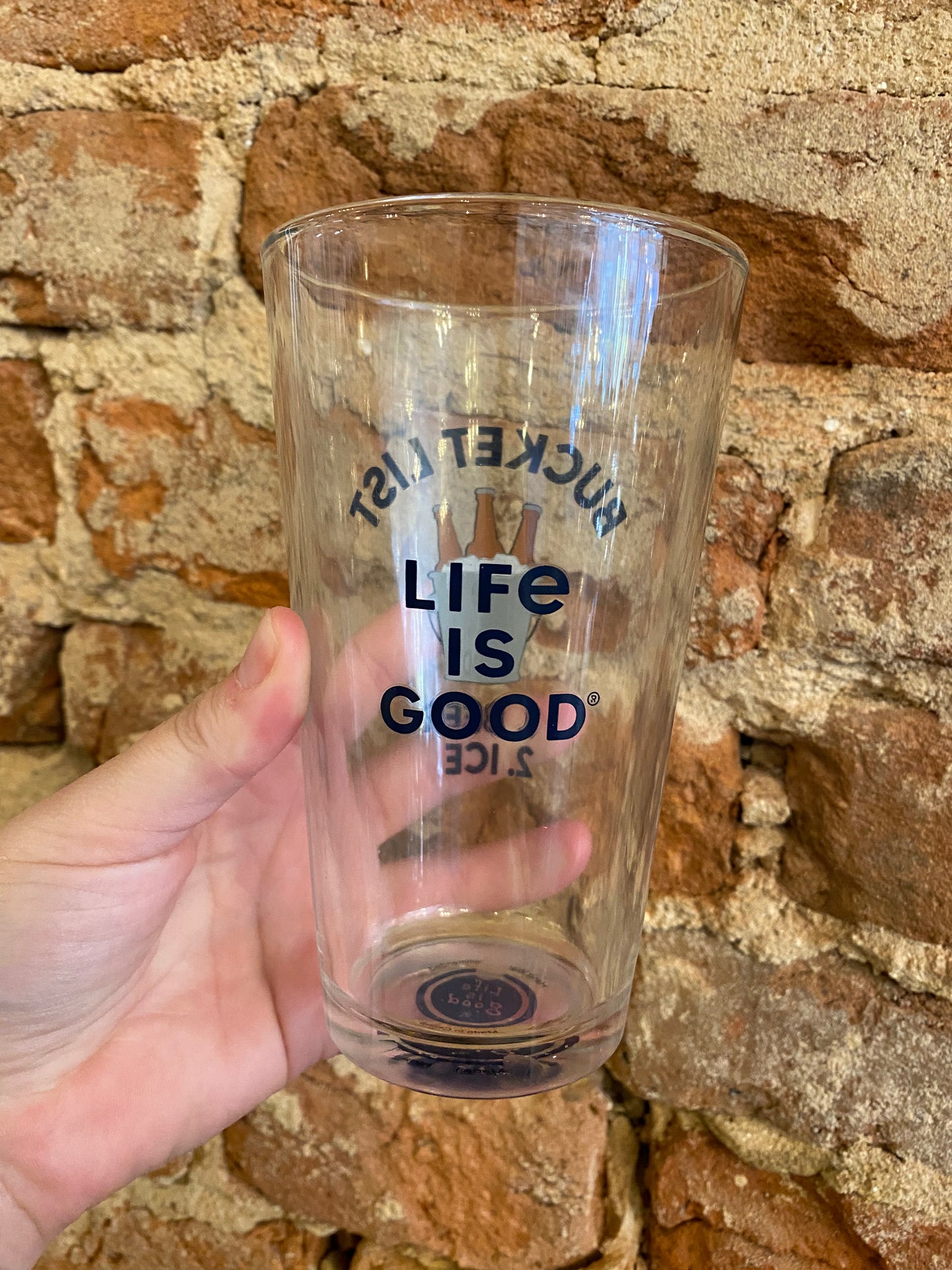 Bucket List - Life Is Good Glass