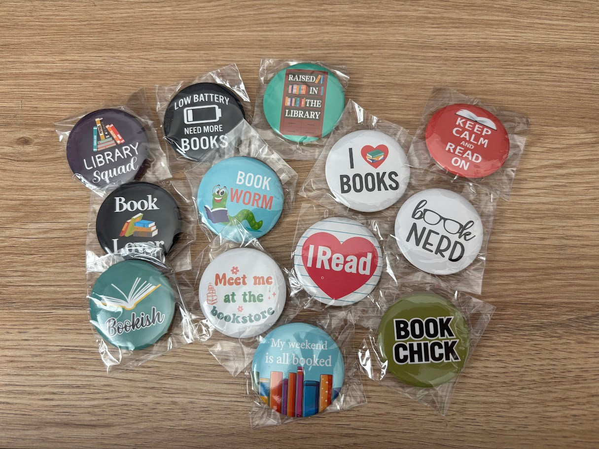 1.5" Bookish Buttons