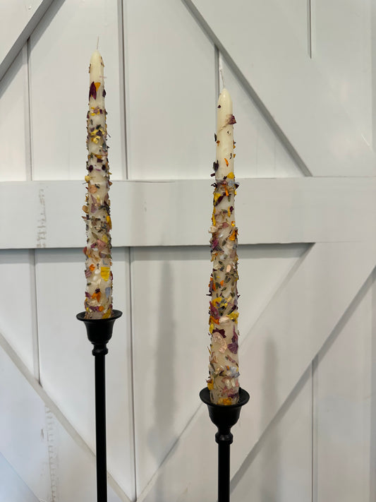 Botanical Taper Candles