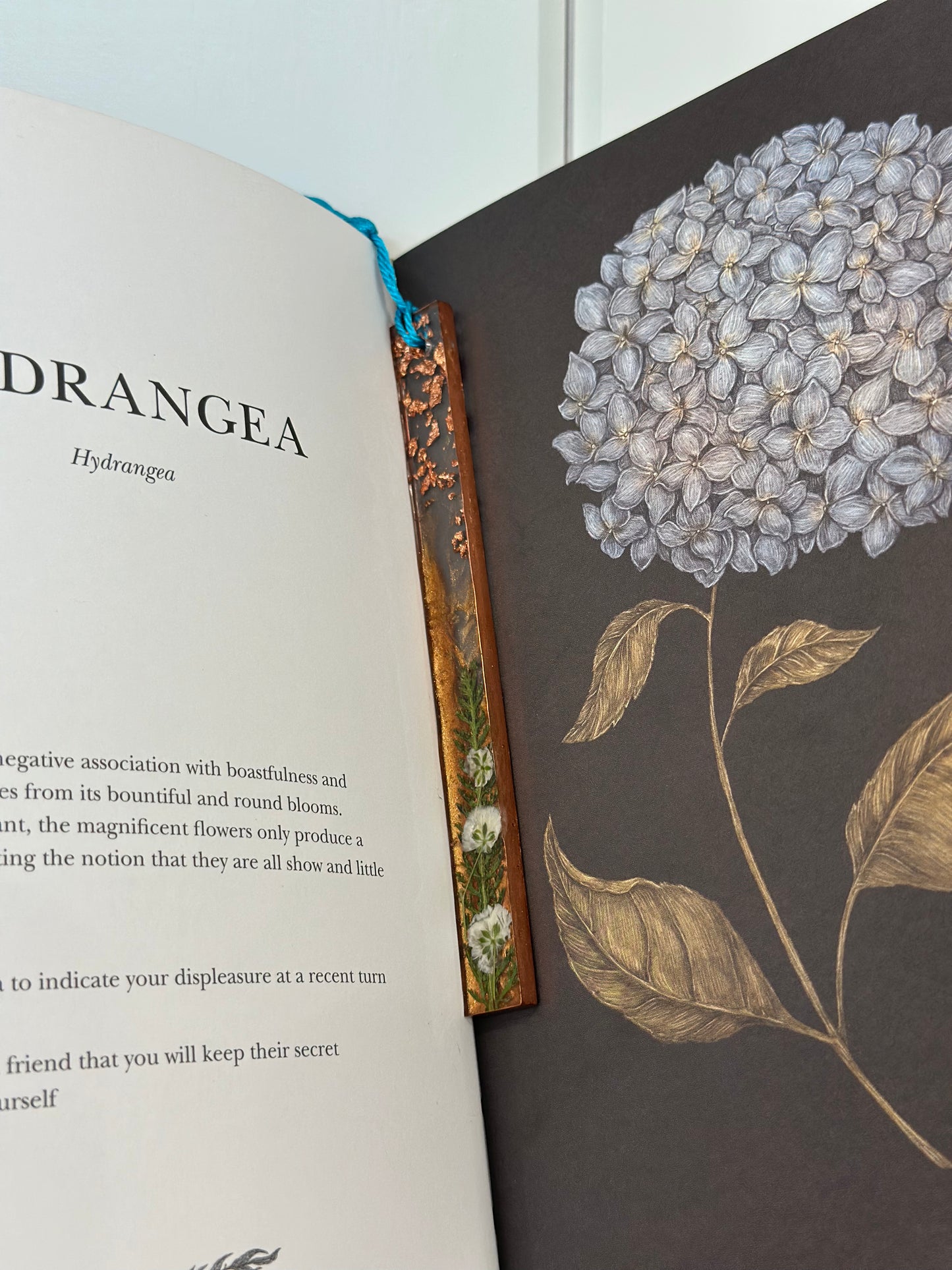 Bookmark with Locally Pressed Flowers