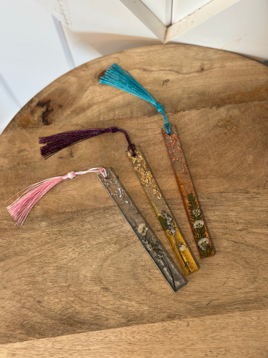 Bookmark with Locally Pressed Flowers