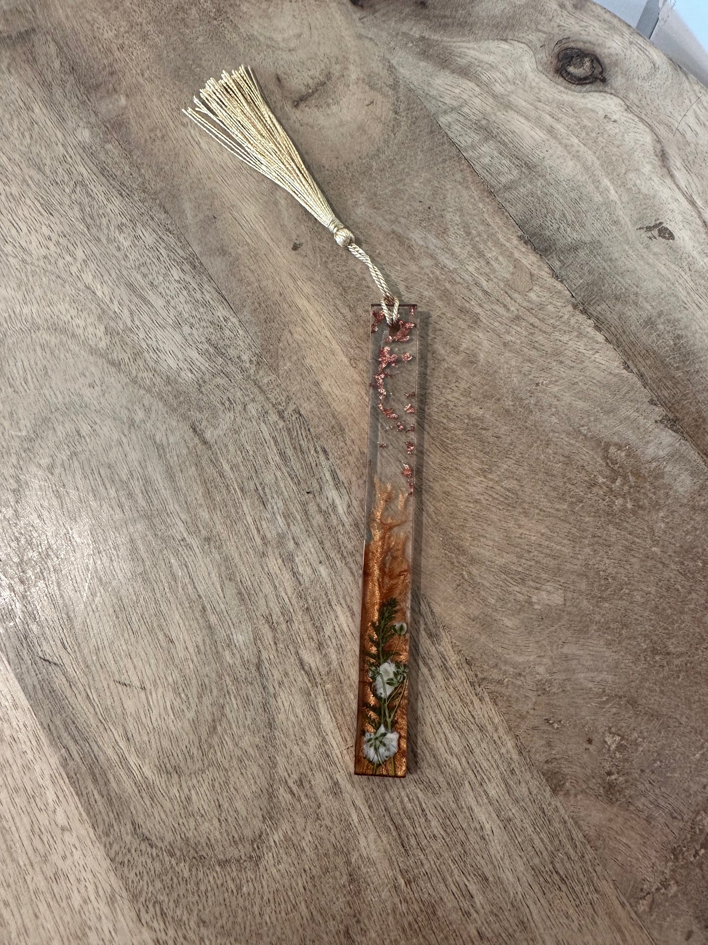 Bookmark with Locally Pressed Flowers