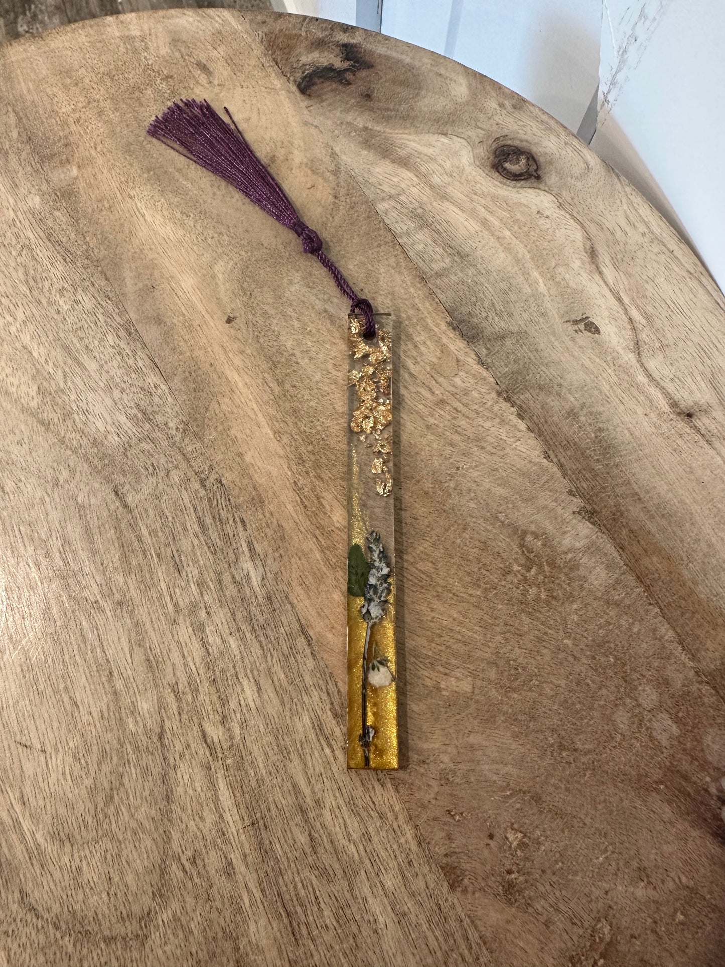 Bookmark with Locally Pressed Flowers