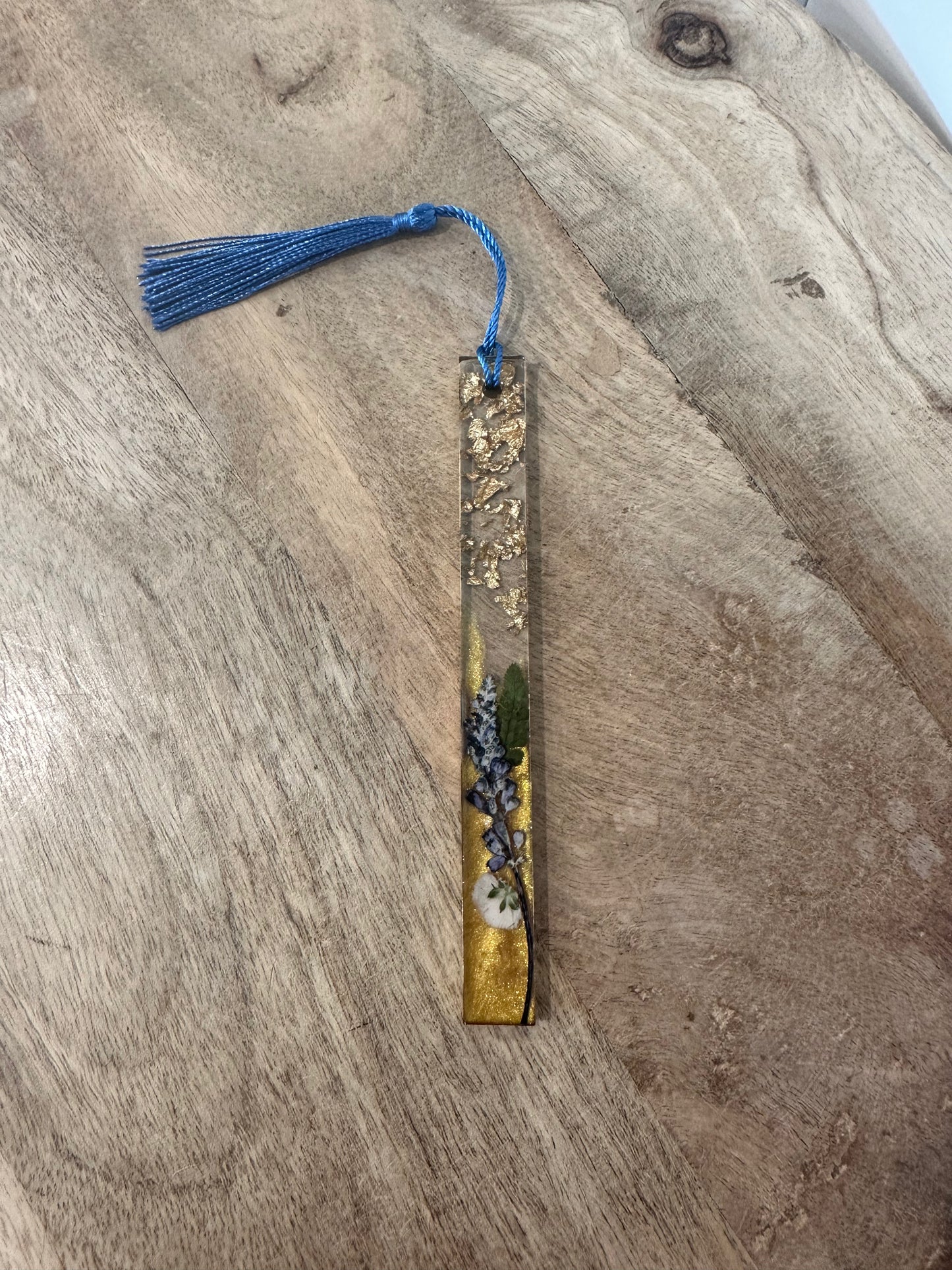 Bookmark with Locally Pressed Flowers