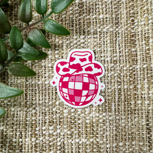 Western Pink Disco Sticker