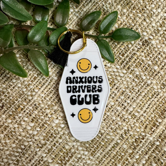 Anxious Drivers Club Motel Keychain