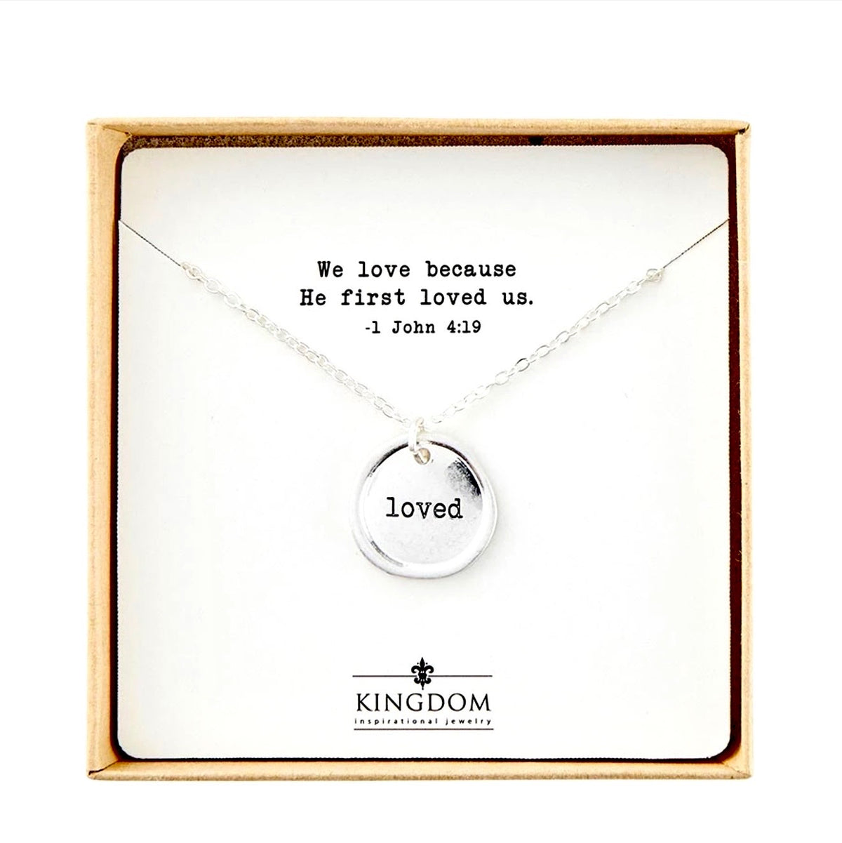 Stamp Pendant Necklace - Loved