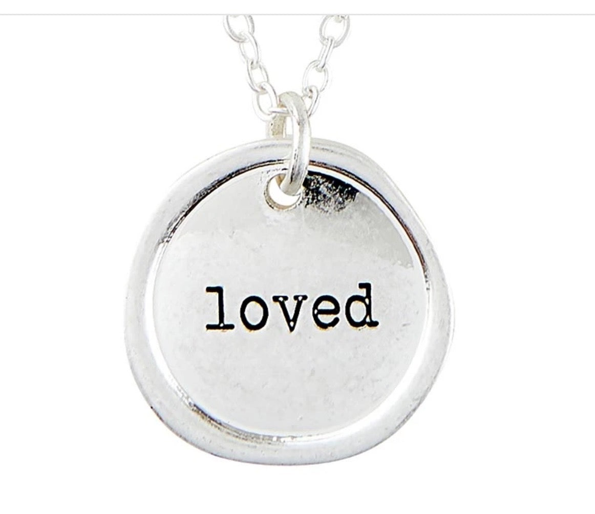Stamp Pendant Necklace - Loved