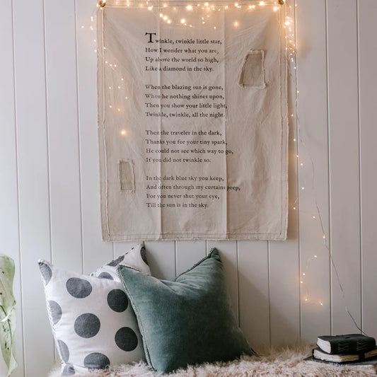 Twinkle Little Star Canvas Wall Hanging 31.5" x 40"