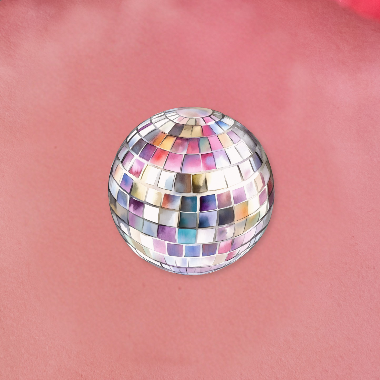 Iridescent Disco Ball Sticker