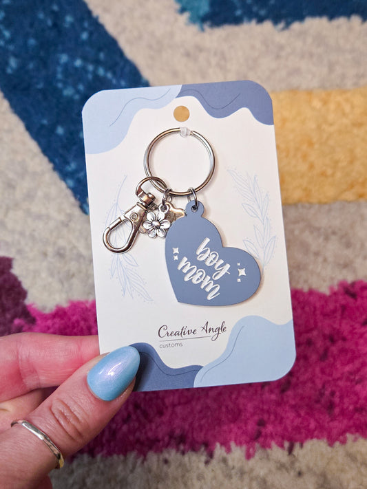 Boy Mom Keychain