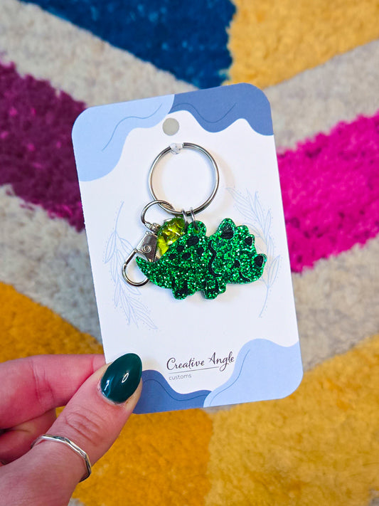 Triceratops Keychain