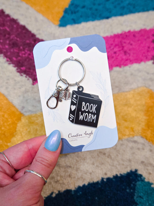 Book Worm Keychain