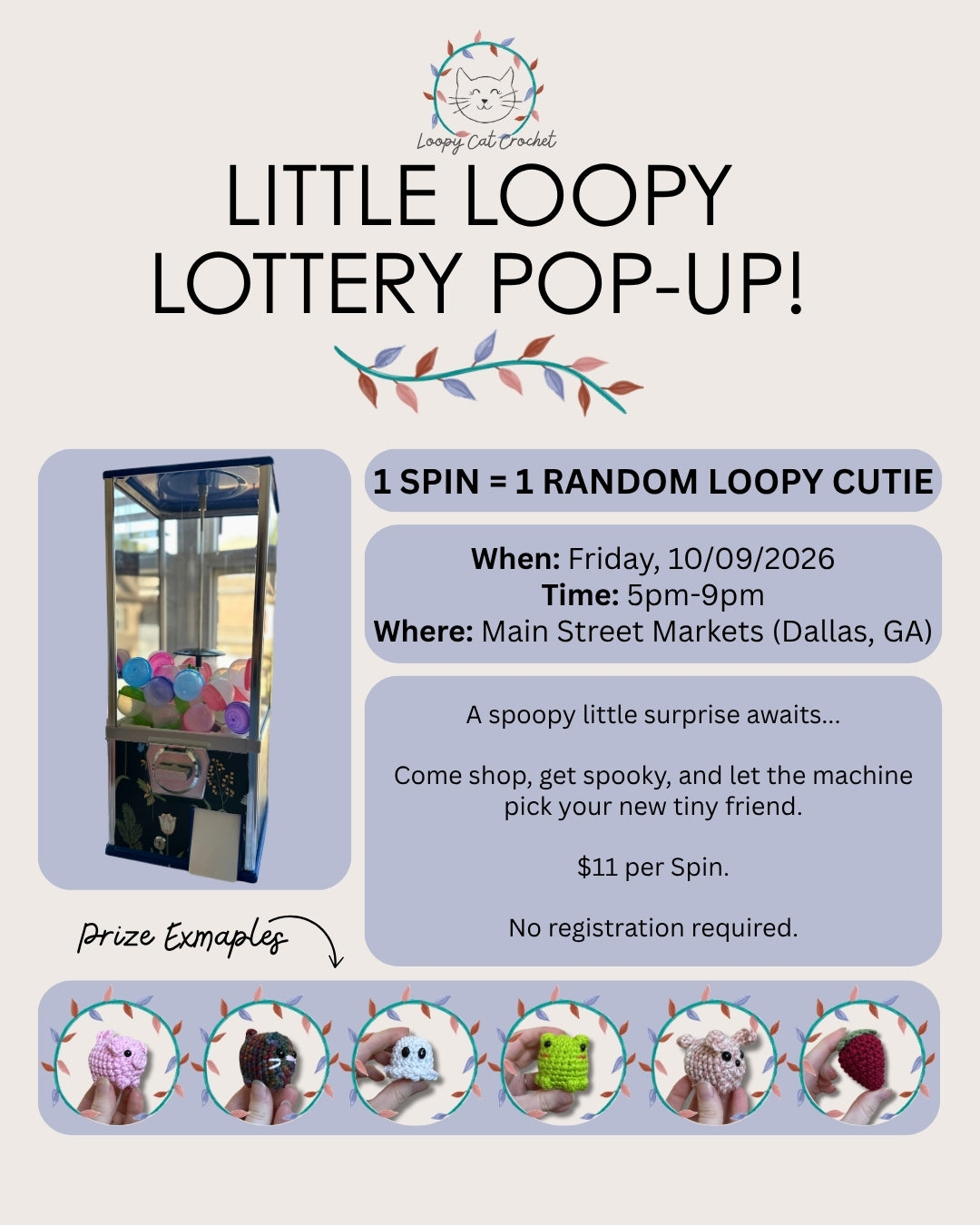 10/9/26 Little Loopy Lottery - Dallas, GA